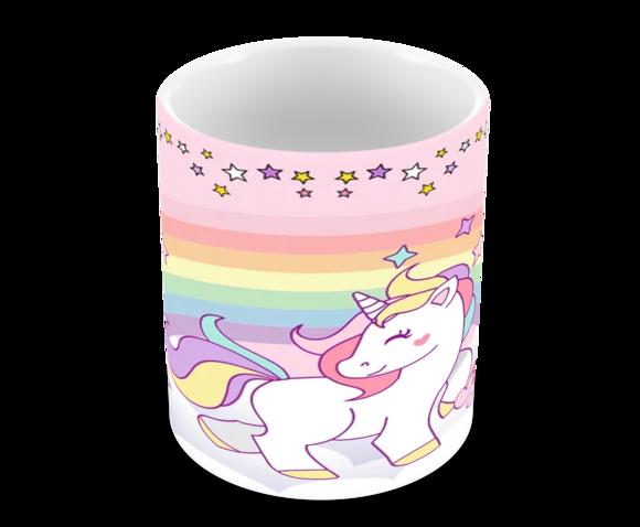 Caneca Polímero Unicórnio Personalizada