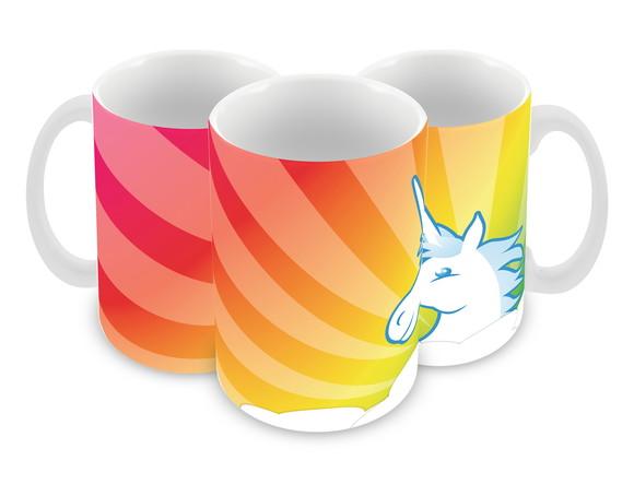Caneca Polímero Unicórnio Personalizada