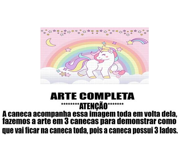 Caneca Polímero Unicórnio Personalizada