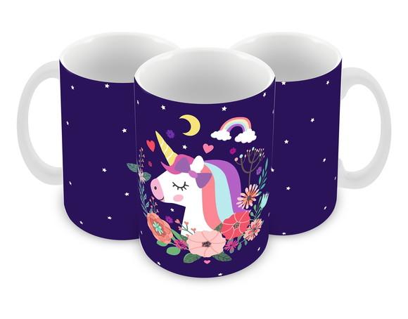 Caneca Polímero Unicórnio Personalizada