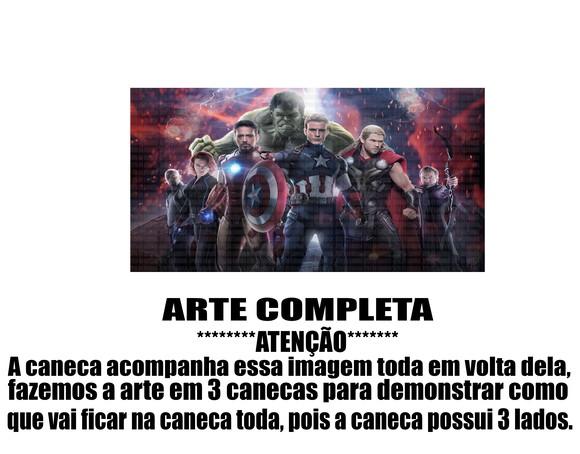Caneca Polímero Vingadores Ultimato Personalizada