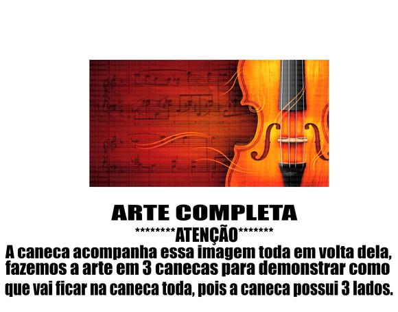 Caneca Polímero Violino Personalizada