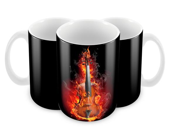 Caneca Polímero Violoncelo Personalizada