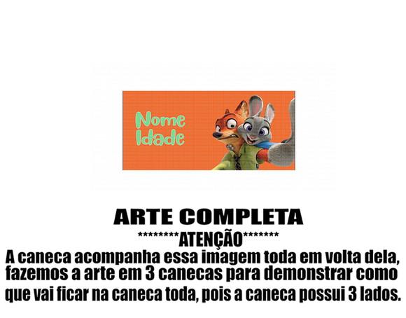 Caneca Polímero Zootopia Personalizada