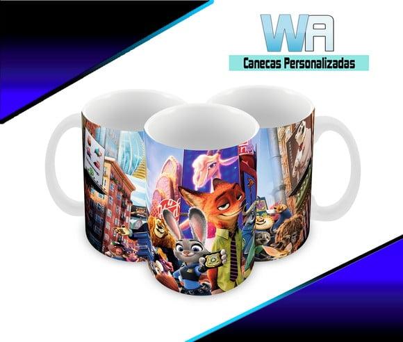 Caneca Polímero Zootopia Personalizada