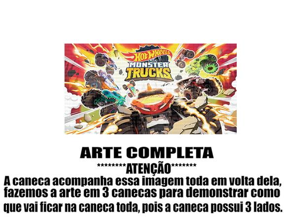 Caneca Pollímero Hot Wheels Monster Trucks Personalizada