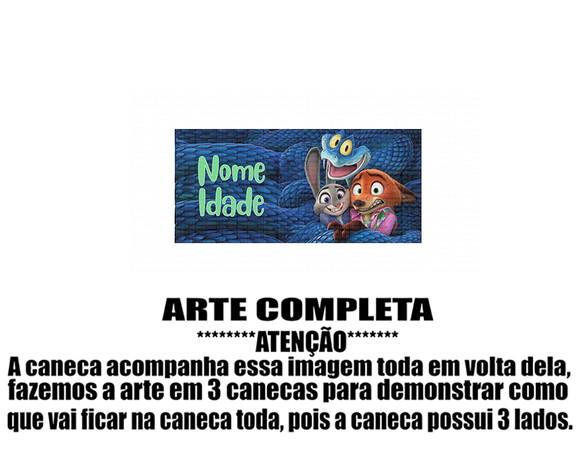 Caneca Polímero Zootopia Personalizada