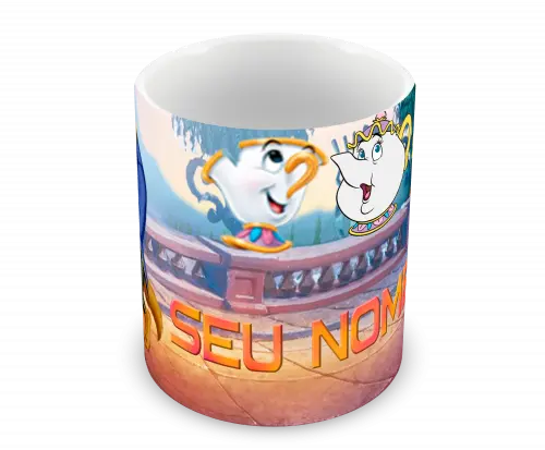 Caneca Polímero A bela e a Fera Personalizada