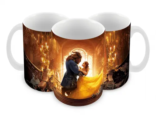 Caneca Polímero A bela e a Fera Personalizada