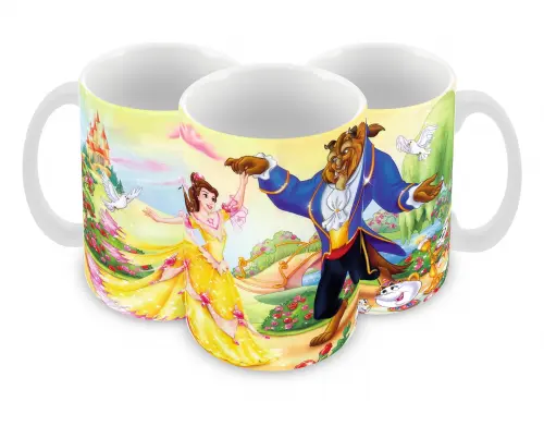 Caneca Polímero A bela e a Fera Personalizada