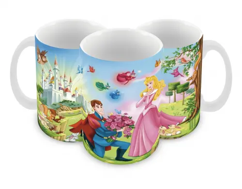 Caneca Polímero A bela Adormecida Personalizada