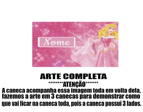 Caneca Polímero A bela Adormecida Personalizada