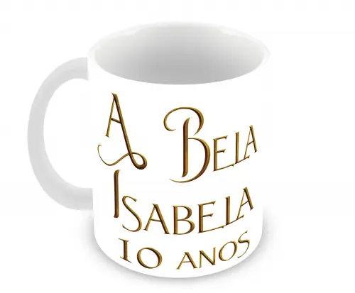 Caneca Polímero A bela e a Fera Personalizada