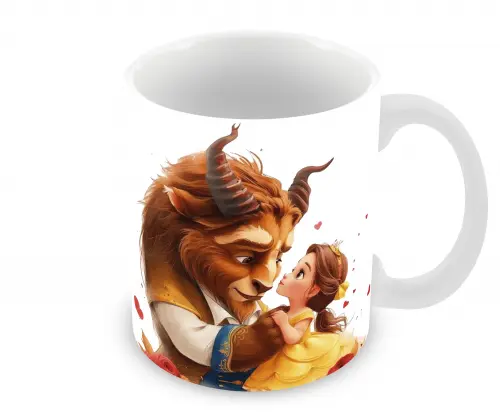 Caneca Polímero A bela e a Fera Personalizada
