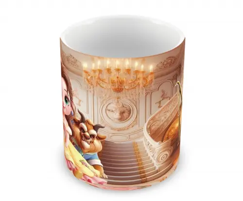 Caneca Polímero A bela e a Fera Personalizada