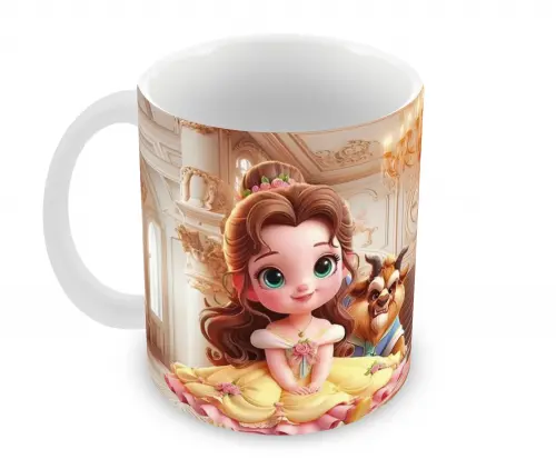 Caneca Polímero A bela e a Fera Personalizada