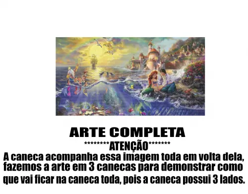 Caneca Polímero A pequena sereia Personalizada