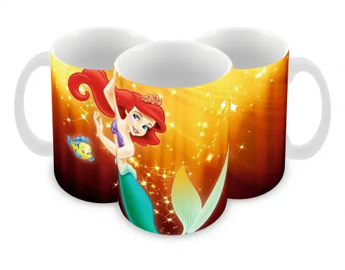 Caneca Polímero A pequena sereia Personalizada