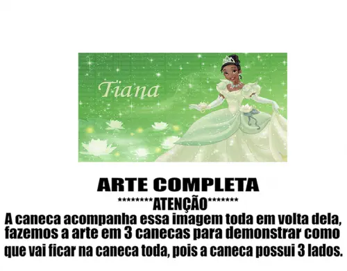 Caneca Polímero A Princesa e o Sapo Personalizada