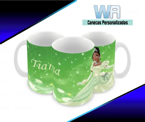 Caneca Polímero A Princesa e o Sapo Personalizada
