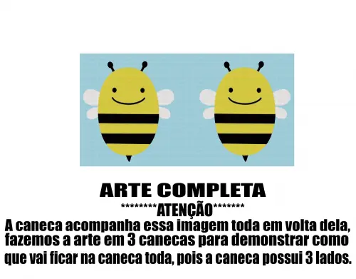 Caneca Polímero Abelha Skip Hop Personalizada