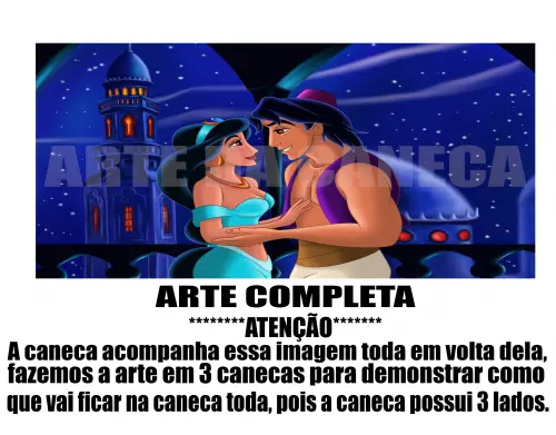 Caneca Polímero Aladdin Personalizada