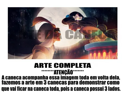 Caneca Polímero Aladdin Personalizada