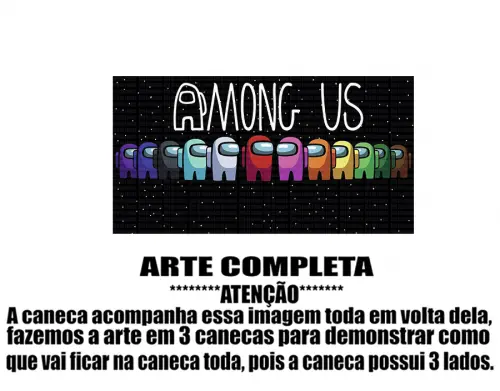 Caneca Polímero Among us Personalizada