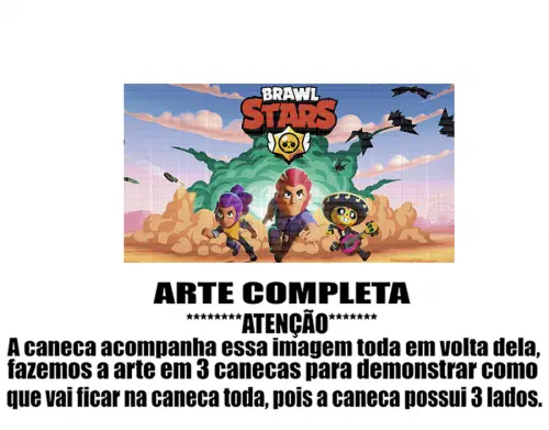 Caneca Polímero Brawl Stars Personalizada