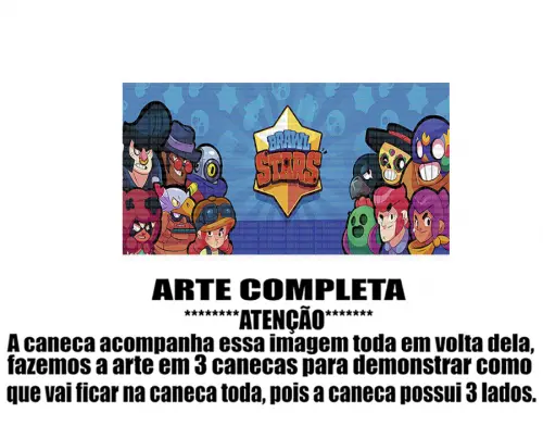 Caneca Polímero Brawl Stars Personalizada