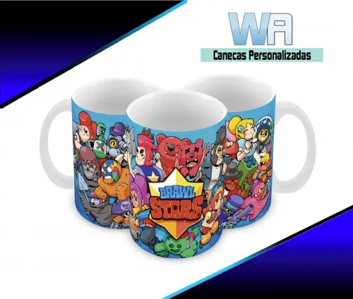 Caneca Polímero Brawl Stars Personalizada