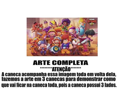 Caneca Polímero Brawl Stars Personalizada