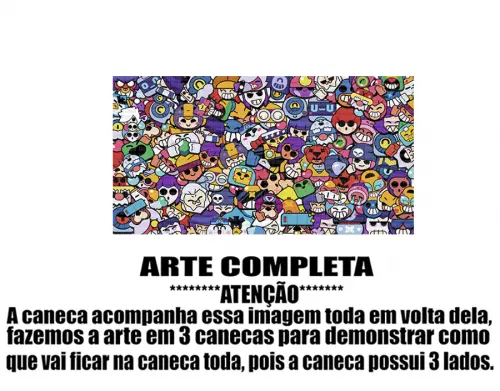 Caneca Polímero Brawl Stars Personalizada