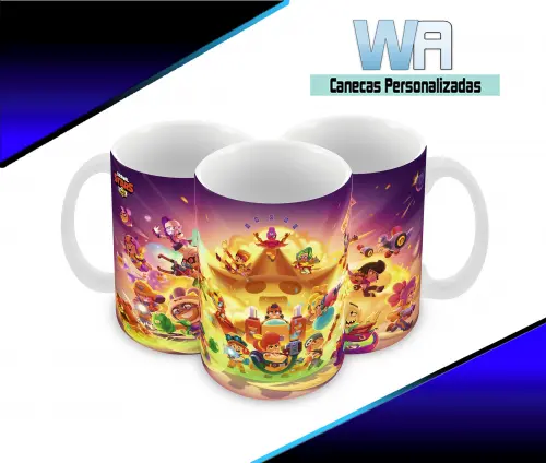 Caneca Polímero Brawl Stars Personalizada