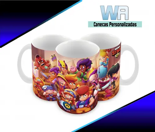 Caneca Polímero Brawl Stars Personalizada