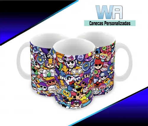 Caneca Polímero Brawl Stars Personalizada