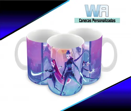 Caneca Polímero Guerreiras do K-Pop Personalizada