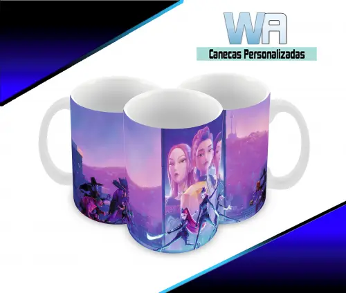 Caneca Polímero Guerreiras do K-Pop Personalizada