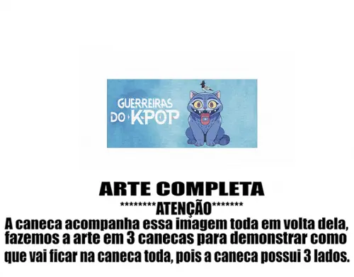 Caneca Polímero Guerreiras do K-Pop Personalizada