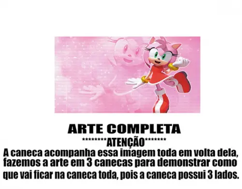 Caneca Polímero Amy Rose Personalizada