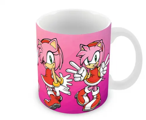 Caneca Polímero Amy Rose com Nome Personalizada