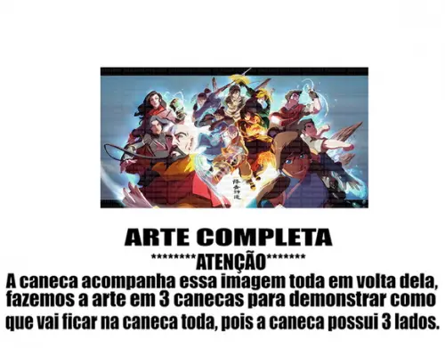 Caneca Polímero Animes Crossover Avatar Personalizada
