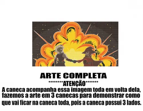 Caneca Polímero Animes Crossover Personalizada