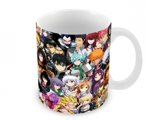 Caneca Polímero Animes Crossover Personalizada