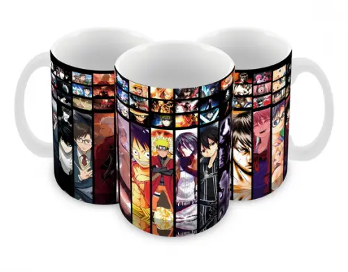 Caneca Polímero Animes Crossover Personalizada