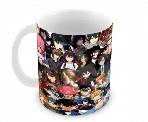 Caneca Polímero Animes Crossover Personalizada