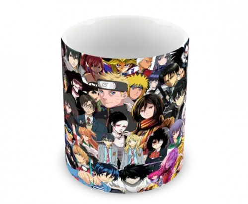 Caneca Polímero Animes Crossover Personalizada