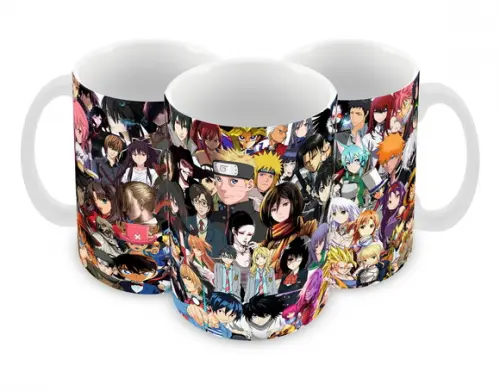 Caneca Polímero Animes Crossover Personalizada