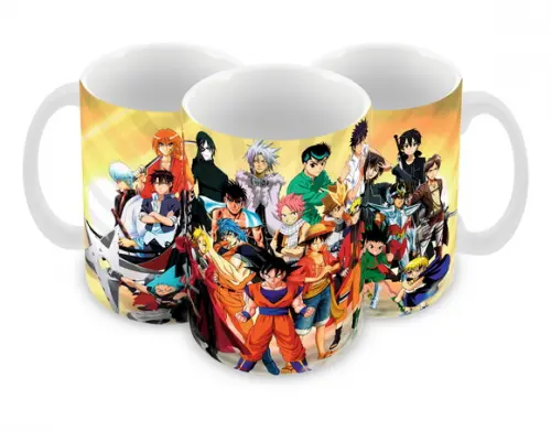 Caneca Polímero Animes Crossover Personalizada