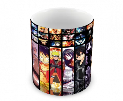 Caneca Polímero Animes Crossover Personalizada